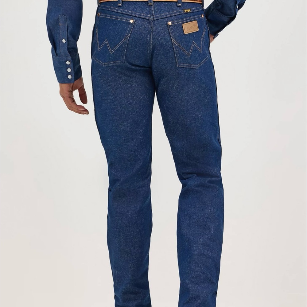 Wrangler Men's Dark Blue Rigid Cowboy Cut Jeans NWT Size 37x32